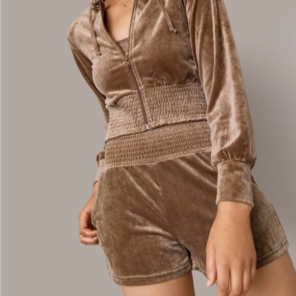 MYA VELOUR FULL ZIP HOODIE - Picture 3 of 4